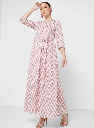 Embroidered Tiered Jalabiya