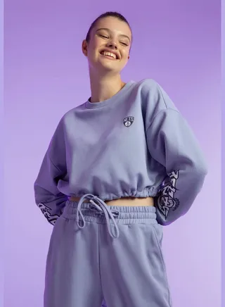 Woman NBA Brooklyn Nets Licenced Crew Neck Knitted Sweatshirt
