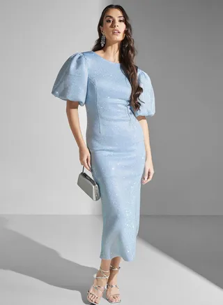 Ribbed Crew Neck Dress