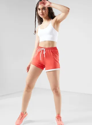 Contrast Trim Athletic Shorts