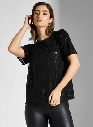 Sequin Detail Top