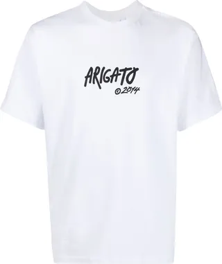 White Logo Print T-Shirt