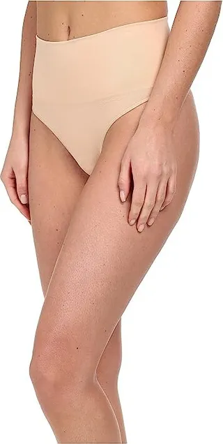 Spanx SPANX Shapewear for Women Everyday Shaping Tummy Control Panties Thong (Soft Nude) Women's Underwear