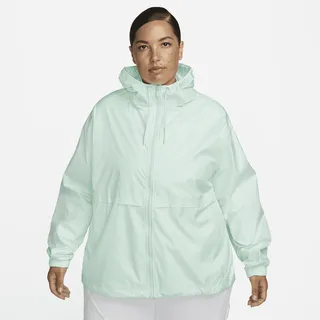 Women's Nike Sportswear Essential Repel Woven Jacket (Plus Size) in Green