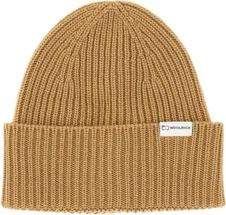 Woolrich Logo Detailed Ribbed Beanie