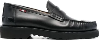 Calf-Leather Apron-Toe Loafers