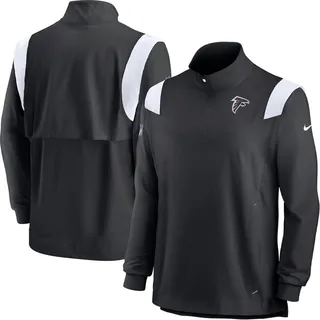 Men's Nike Black Atlanta Falcons Sideline Coach Chevron Lockup Quarter-zip Long Sleeve Top