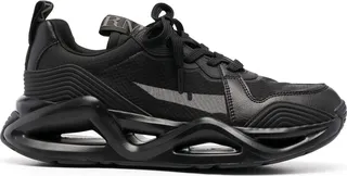 Mesh-Panelled Low-Top Trainers