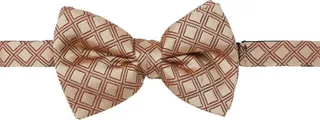 Dries Van Noten Off-White Jacquard Bow Tie