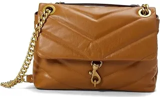 Rebecca Minkoff Edie Maxi Shoulder (Caramello) Handbags