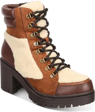 Cookie Womens Microfiber Ankle Combat & Lace-up Boots