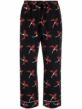 Fairy Flowers print cropped trousers