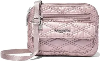 Baggallini Modern Everywhere Mini (Rose Metallic Quilt) Cross Body Handbags