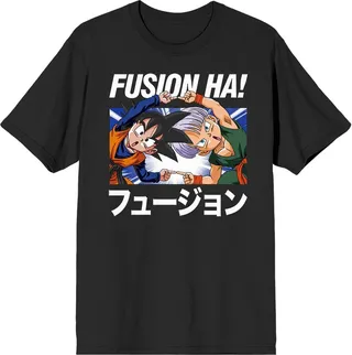 DBZ Fusion Ha Men’s Black Crew Neck Tee-6XL