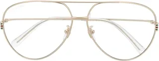 Gold-Tone Pilot-Frame Glasses