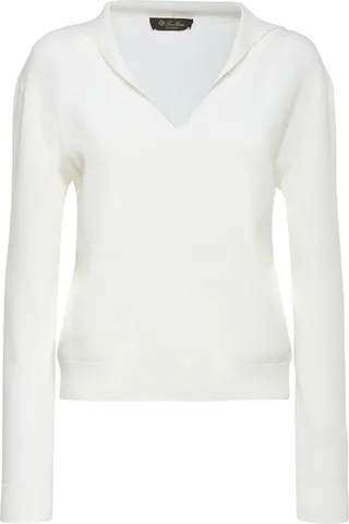 Sorbonne silk blend v neck sweater