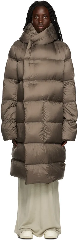 Rick Owens Brown Strobe Down Coat