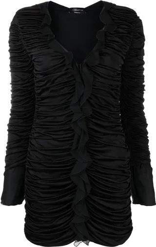Draped Ruffled Dress