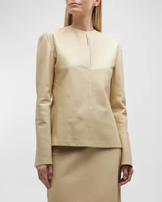 Beryl Leather Short Jacket