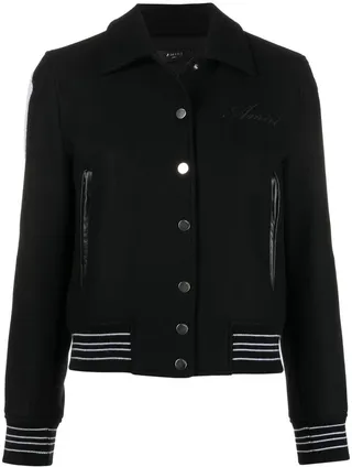 Embroidered Logo Bomber Jacket