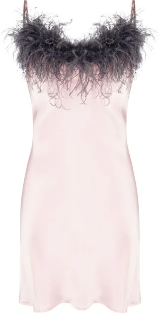 Pink Feather Detail Nightdress