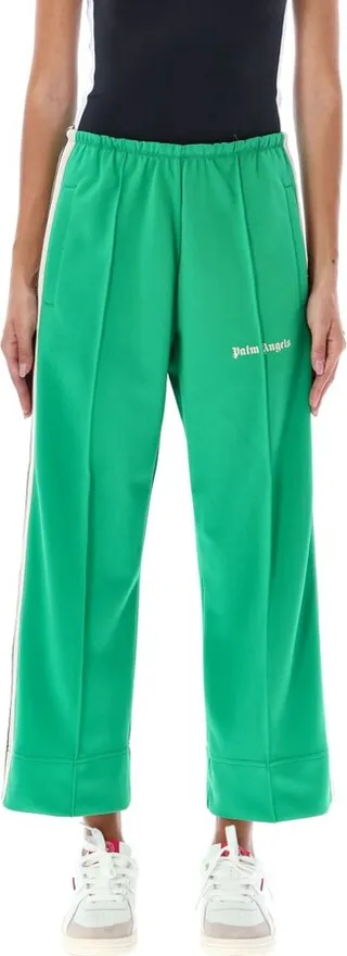 Palm Angels Logo Printed Cropped Track Pants
