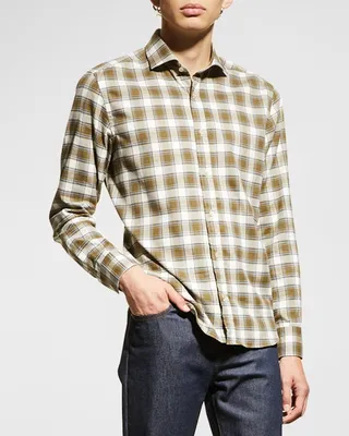 Men's Check Flannel Sport Shirt