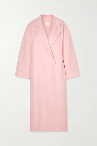 LOULOU STUDIO - Borneo Double-breasted Wool And Cashmere-blend Coat - Pink