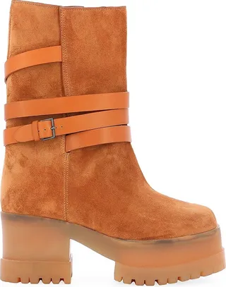 Word Suede Platform Boots