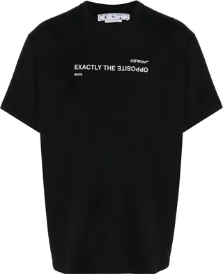 slogan-print short-sleeve T-shirt