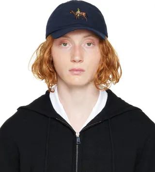 Ralph Lauren Purple Label Navy Standing Horse Cap