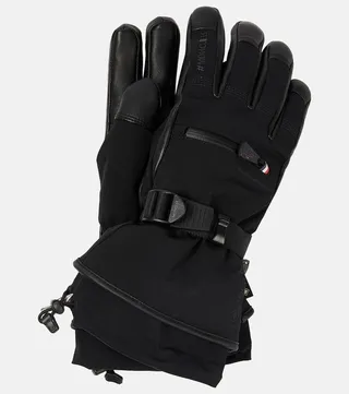Leather-trimmed gloves