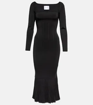 Atalanta ribbed-knit midi dress