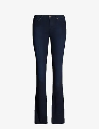 Womens Lana Manhattan Mid-rise Slim Bootcut Jeans