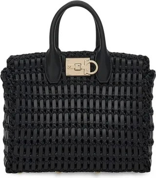 Black Studio Box Tote Bag