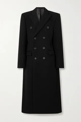 WARDROBE.NYC - Double-breasted Merino Wool-twill Coat - Black