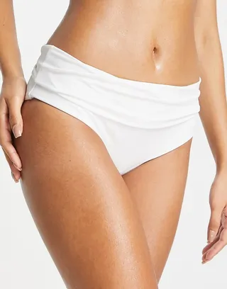 Figleaves rene fold bikini bottoms in white