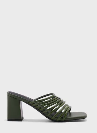 Multistrap Mid Heel Sandals