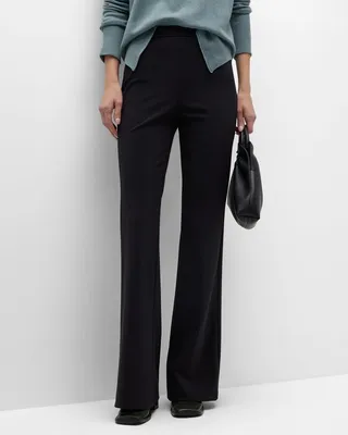 High-Waist Flare Precision Ponte Pants