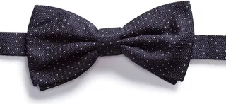 Micro-Print Silk Bow Tie