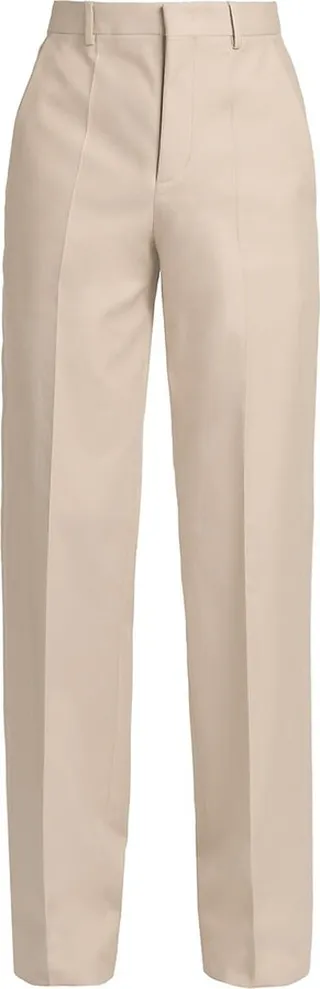 Gabardine Straight-Leg Pants