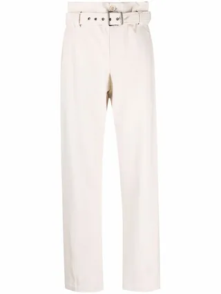 High-Waist Belted Trousers