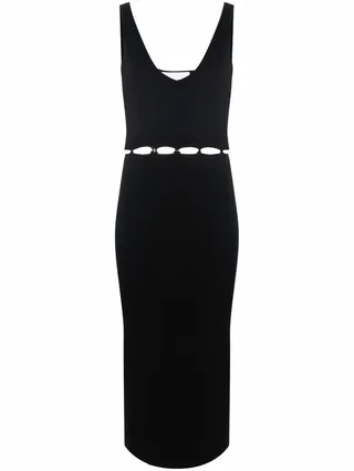 Knitted Loop-Waist Midi Dress