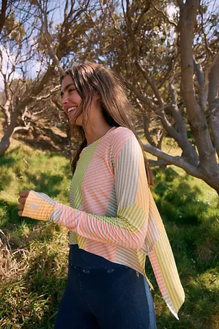 Tempo Printed Long-Sleeve Tee by FP Movement at Free People