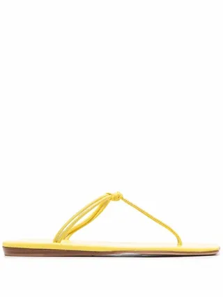 Thong-Strap Leather Sandals