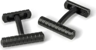Deakin & Francis - Deakin & Francis Knurl Cufflinks In Matte Black Finish