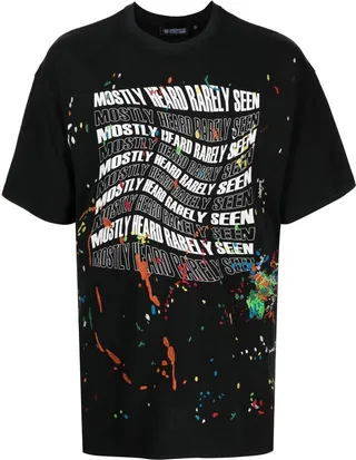 Warped-Logo paint-splatter T-shirt