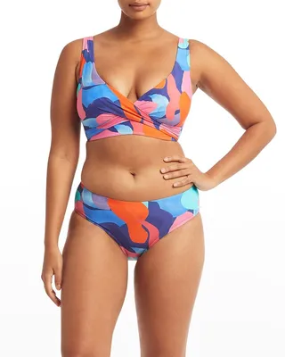 Cross-Front Multi-Fit Bra Bikini Top