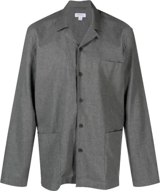 Grey Cotton Pyjama Shirt