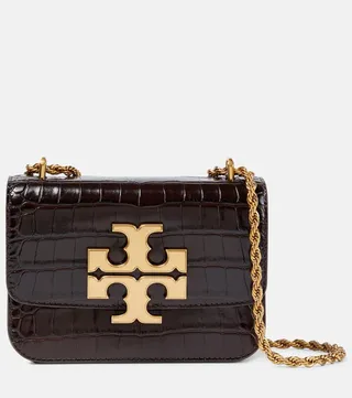 Eleanor croc-effect leather shoulder bag